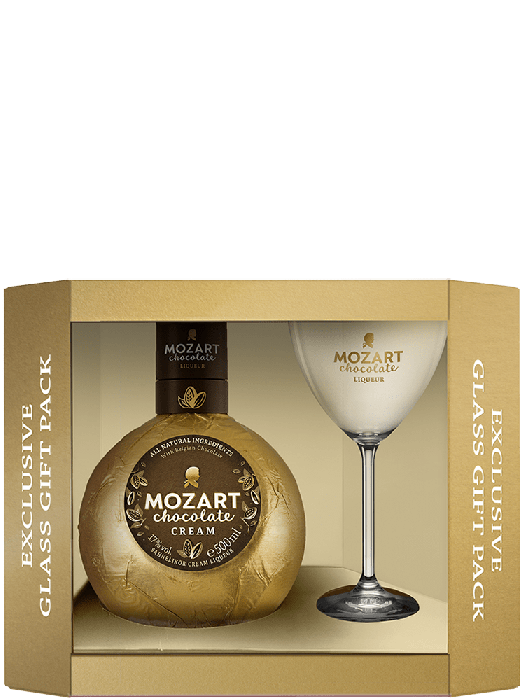 Mozart Mozart, Chocolate Cream with Cocktail Glass Gift 50 cl