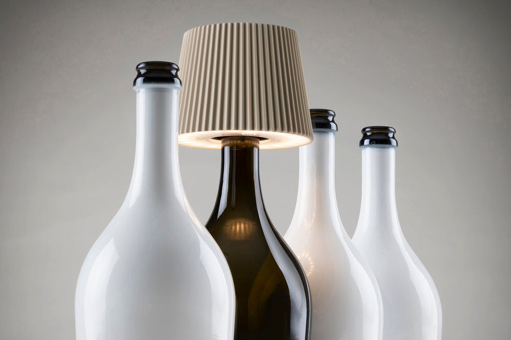  ONE-LIGHT SUN flessenlamp, beige